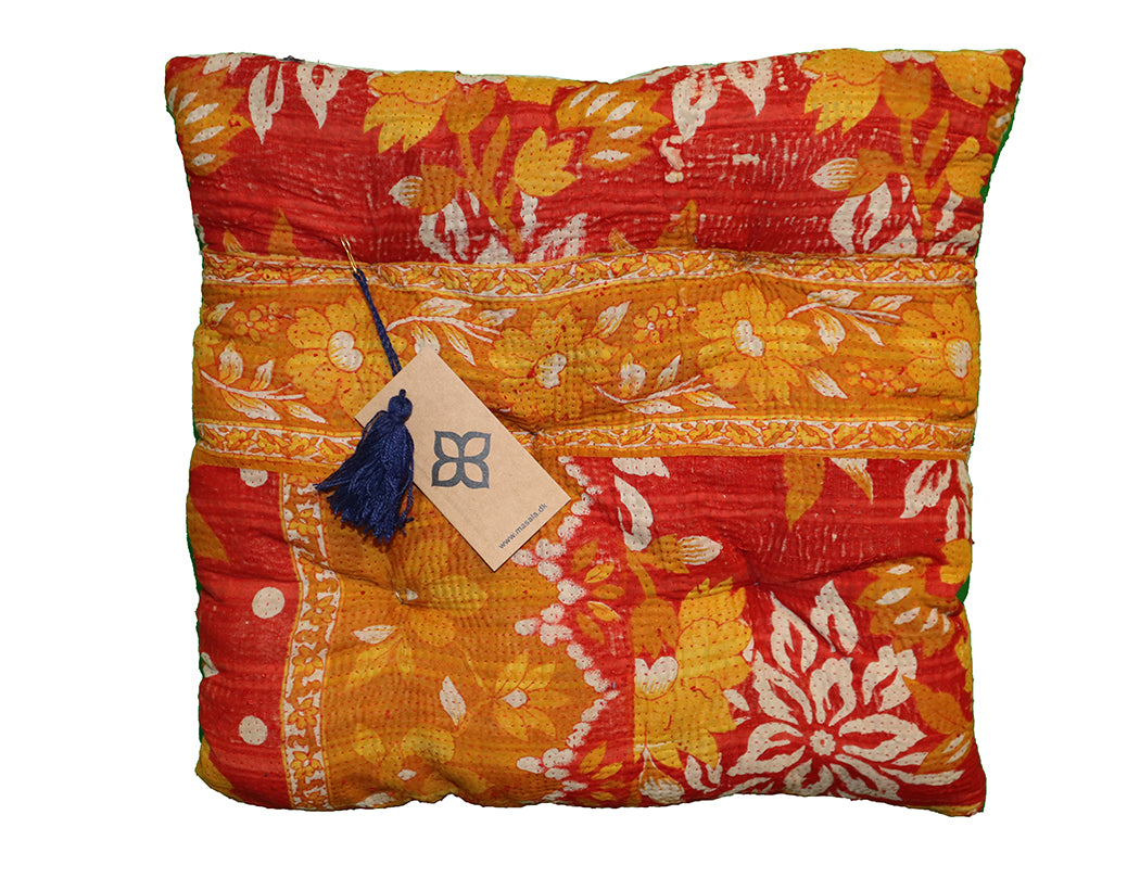 Kantha vintage hynde 40*40 cm bomuld