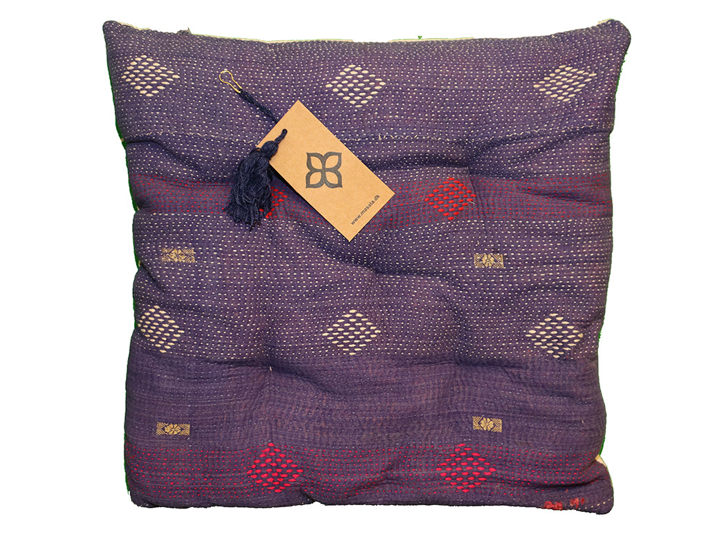 Kantha vintage hynde 40*40 cm bomuld