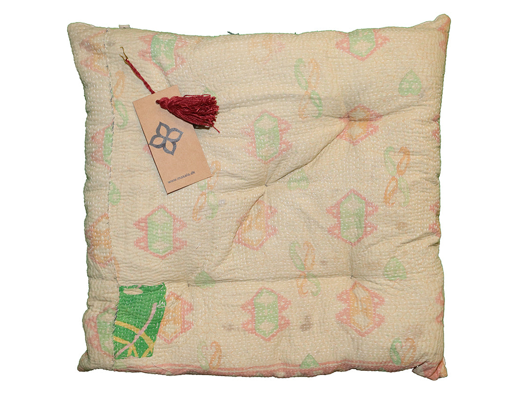 Kantha vintage hynde 40*40 cm bomuld