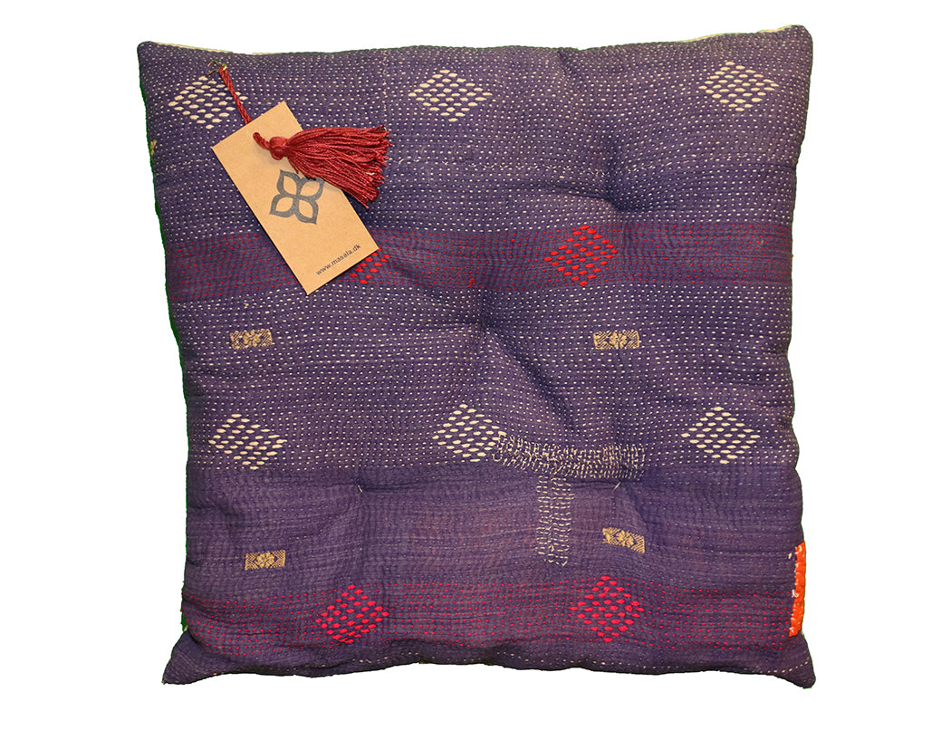 Kantha vintage hynde 40*40 cm bomuld