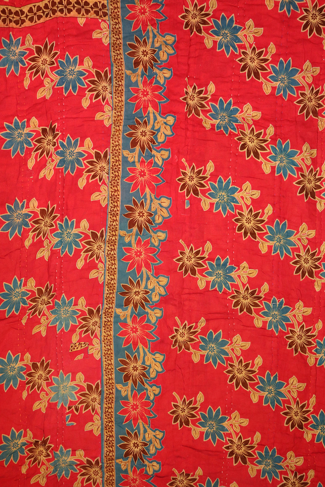 Vintage sari quilt , bomuld 140x200 cm