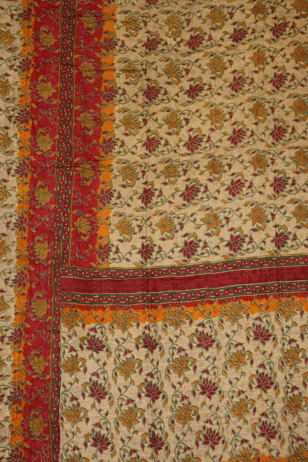 Vintage sari quilt , bomuld 140x200 cm
