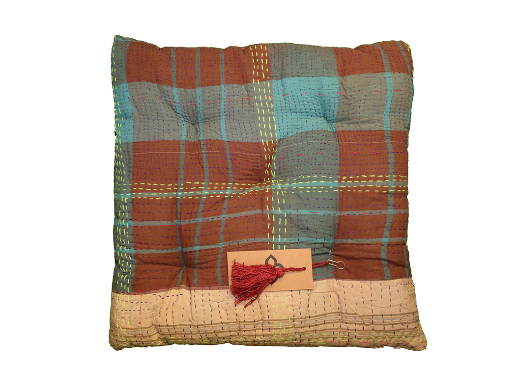 Kantha vintage hynde 40*40 cm bomuld
