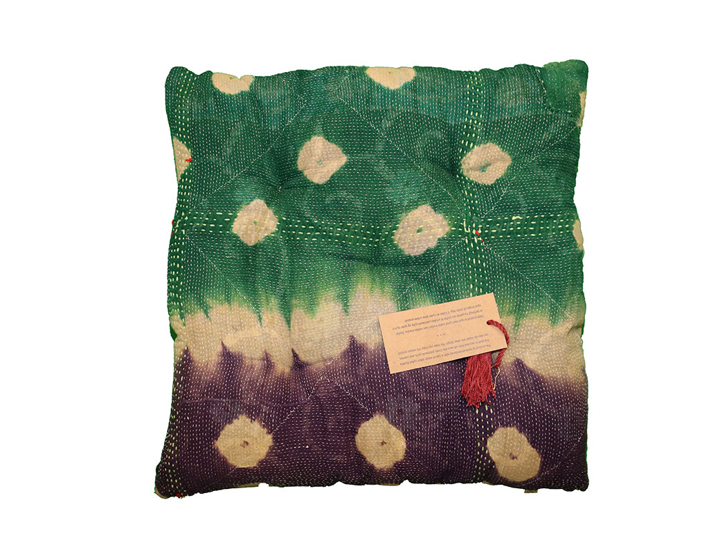 Kantha vintage hynde 40*40 cm bomuld