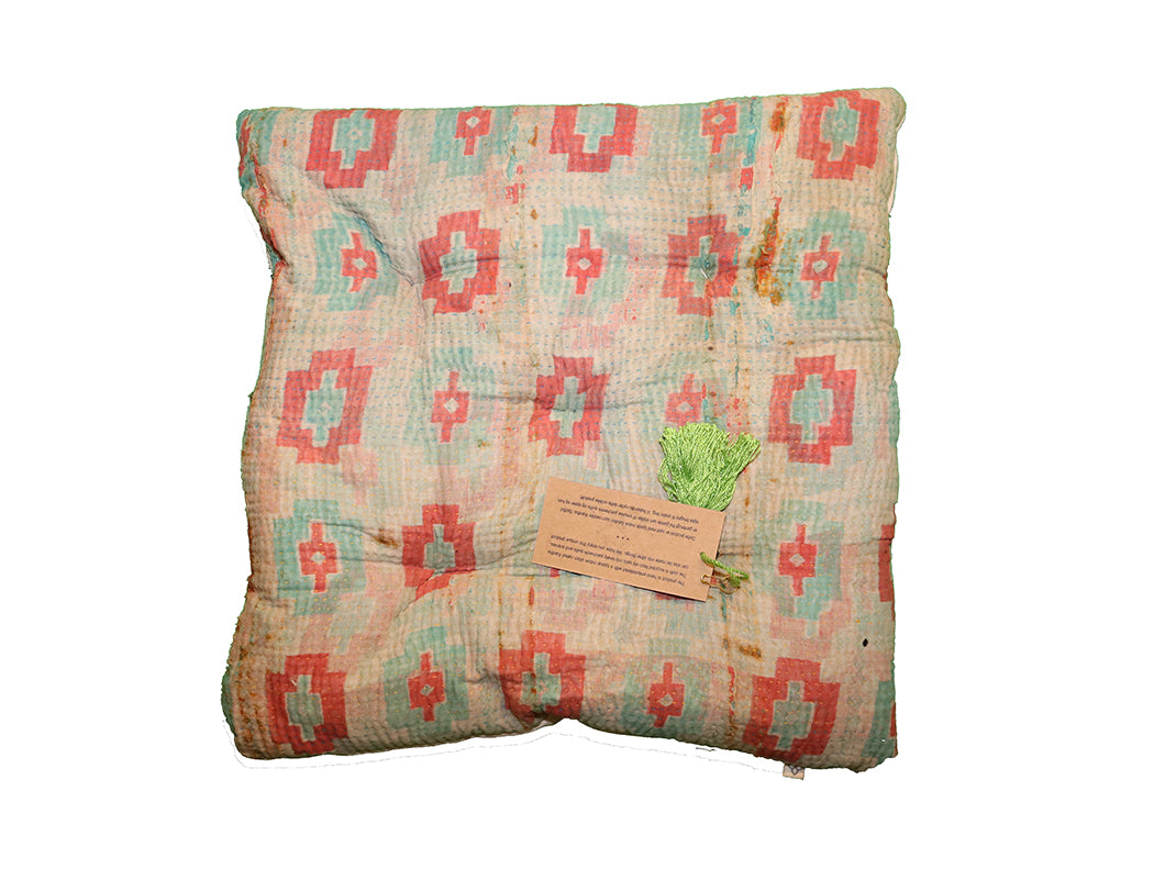 Kantha vintage hynde 40*40 cm bomuld