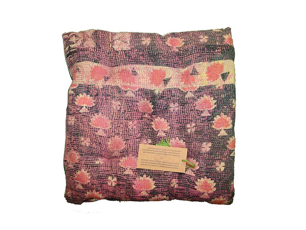 Kantha vintage hynde 40*40 cm bomuld