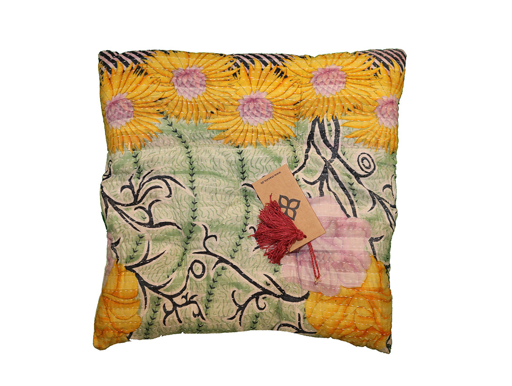 Kantha vintage hynde 40*40 cm bomuld