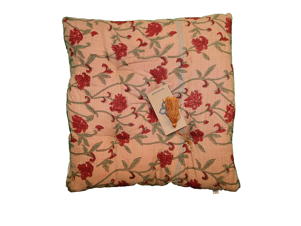 Kantha vintage hynde 40*40 cm bomuld