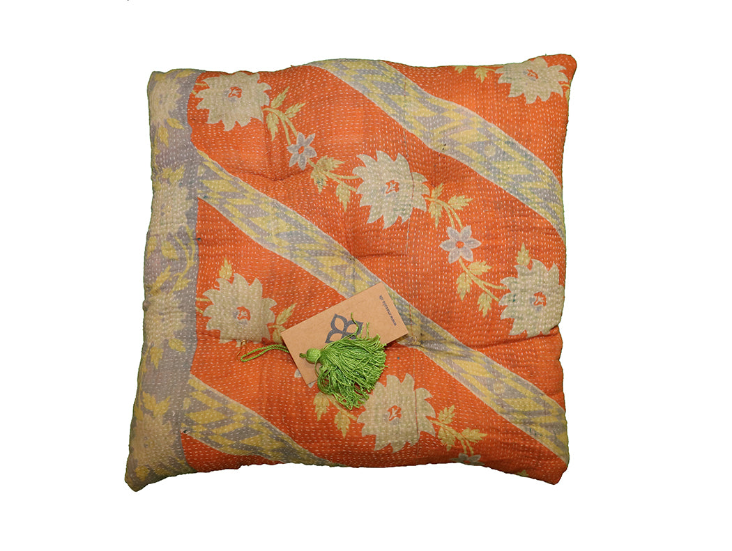 Kantha vintage hynde 40*40 cm bomuld