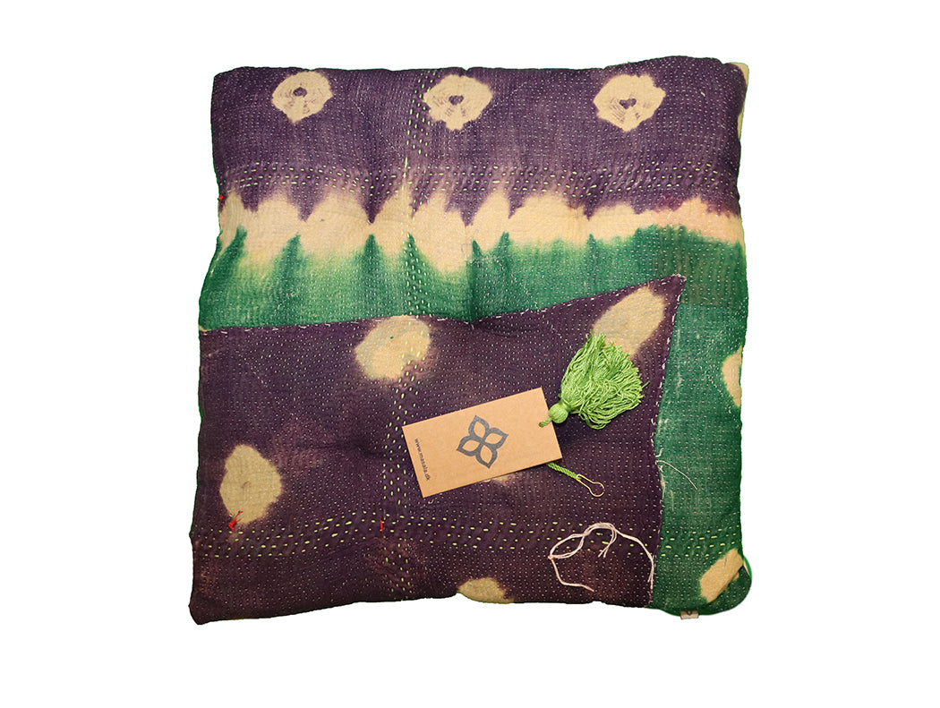 Kantha vintage hynde 40*40 cm bomuld