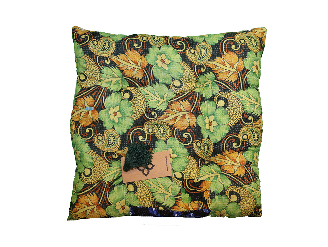 Kantha vintage hynde 40*40 cm bomuld