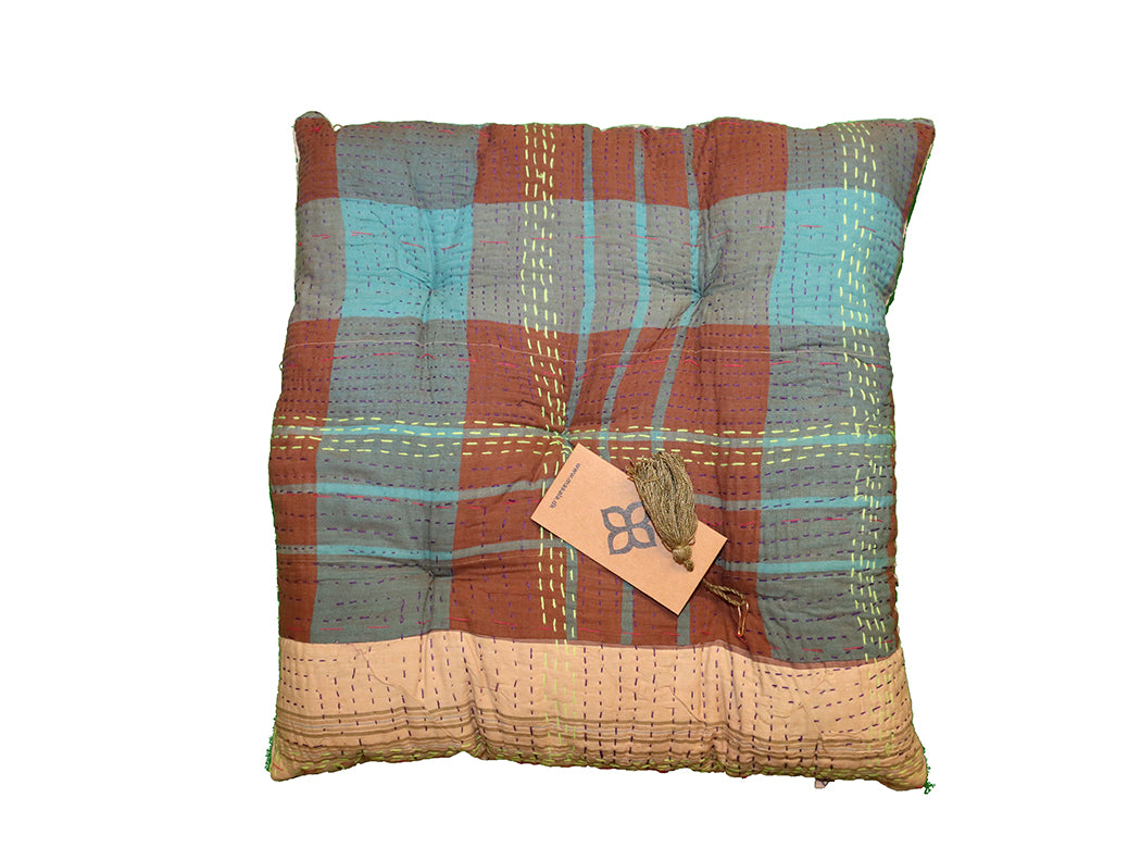 Kantha vintage hynde 40*40 cm bomuld