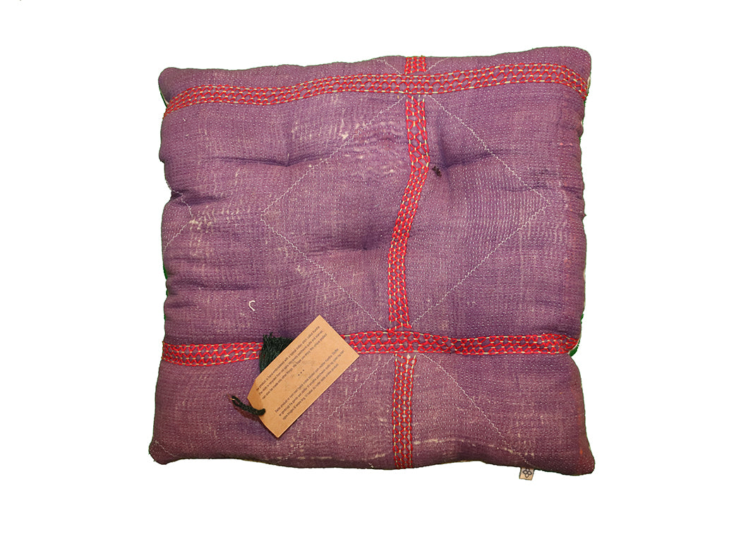Kantha vintage hynde 40*40 cm bomuld