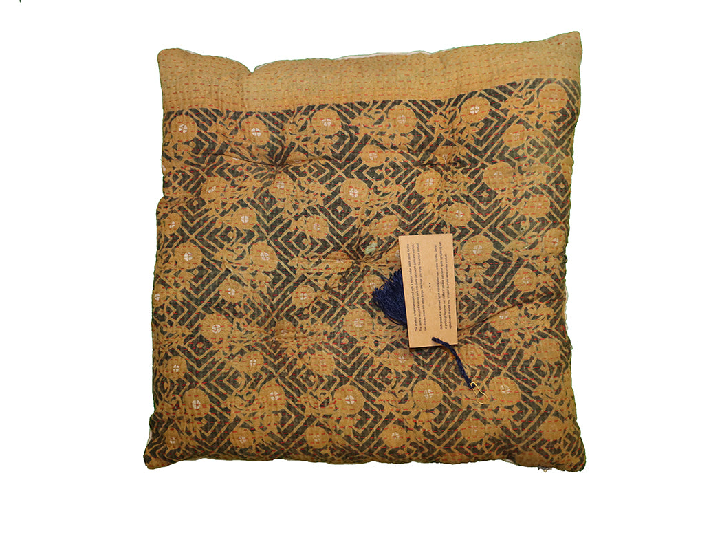 Kantha vintage hynde 40*40 cm bomuld