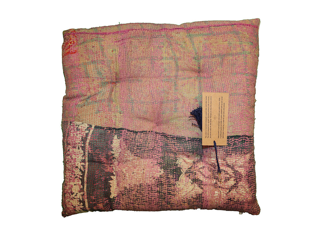 Kantha vintage hynde 40*40 cm bomuld