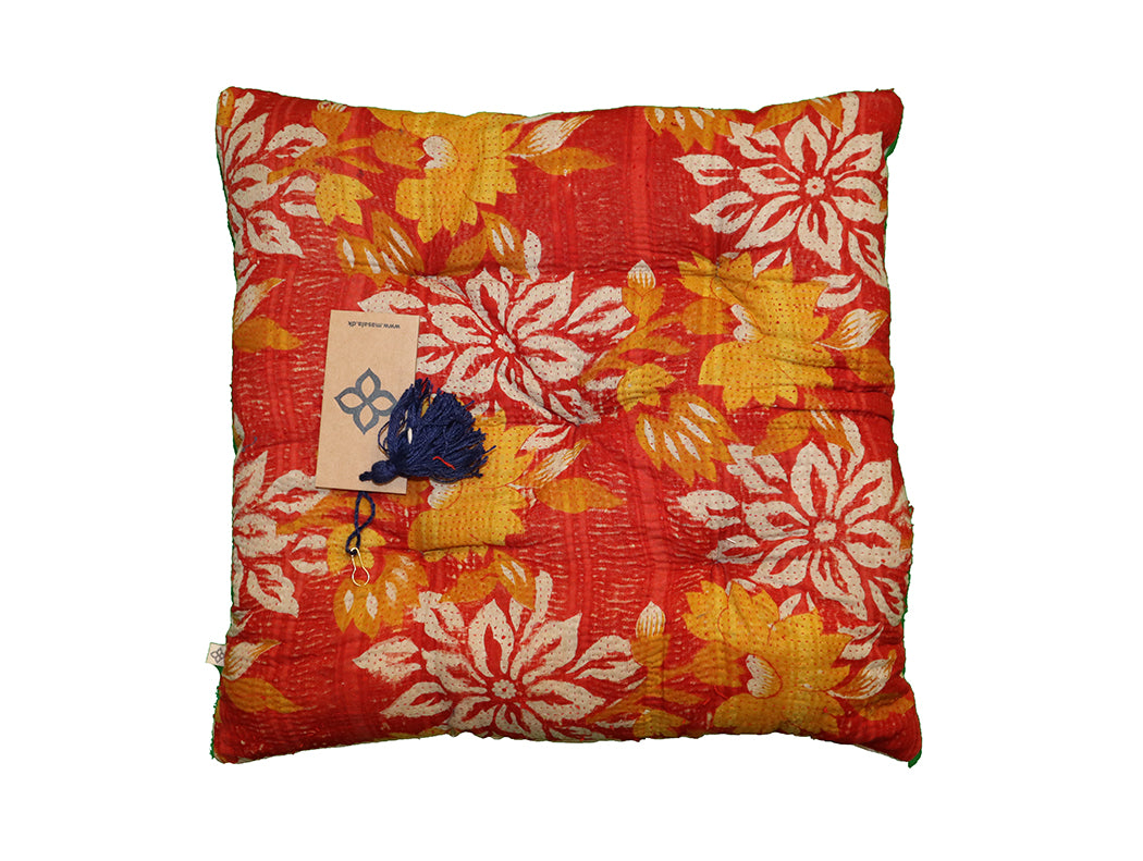 Kantha vintage hynde 40*40 cm bomuld