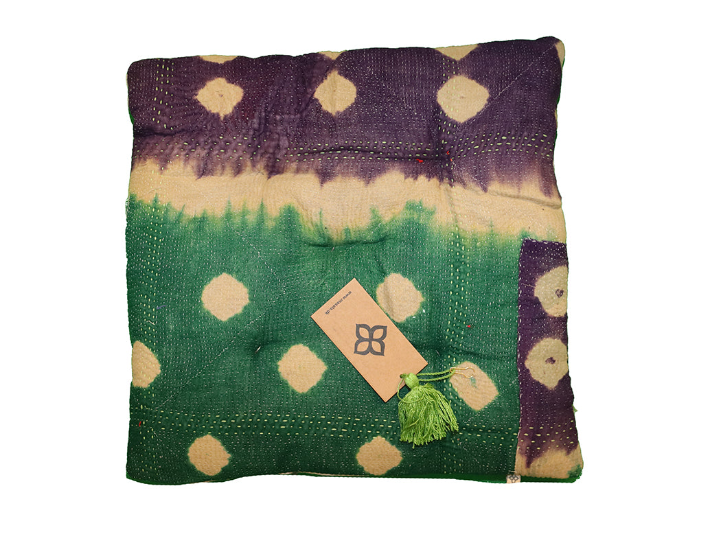 Kantha vintage hynde 40*40 cm bomuld