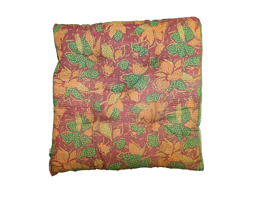Kantha vintage hynde 40*40 cm bomuld