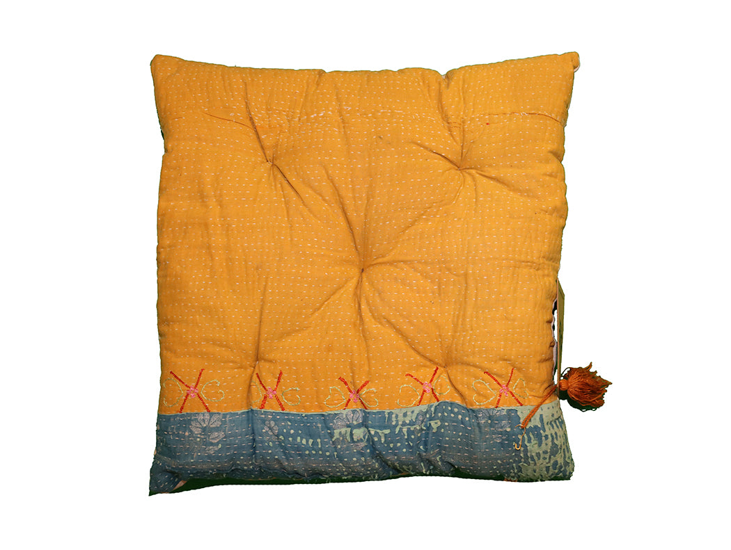 Kantha vintage hynde 40*40 cm bomuld