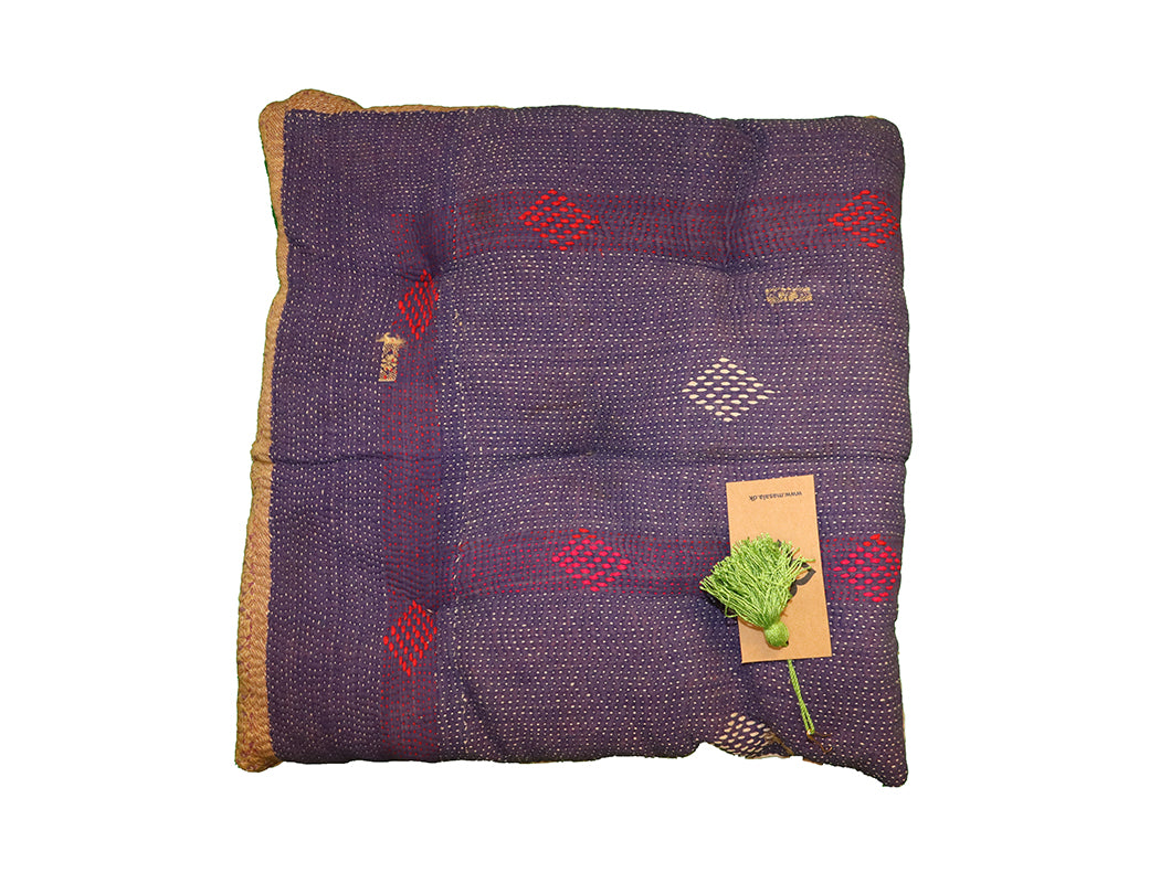 Kantha vintage hynde 40*40 cm bomuld