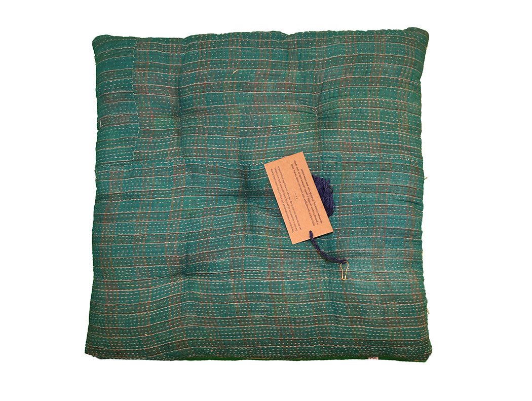 Kantha vintage hynde 40*40 cm bomuld
