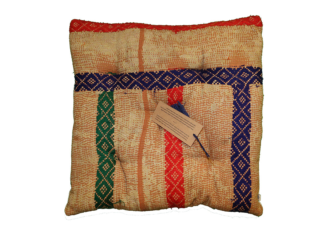 Kantha vintage hynde 40*40 cm bomuld