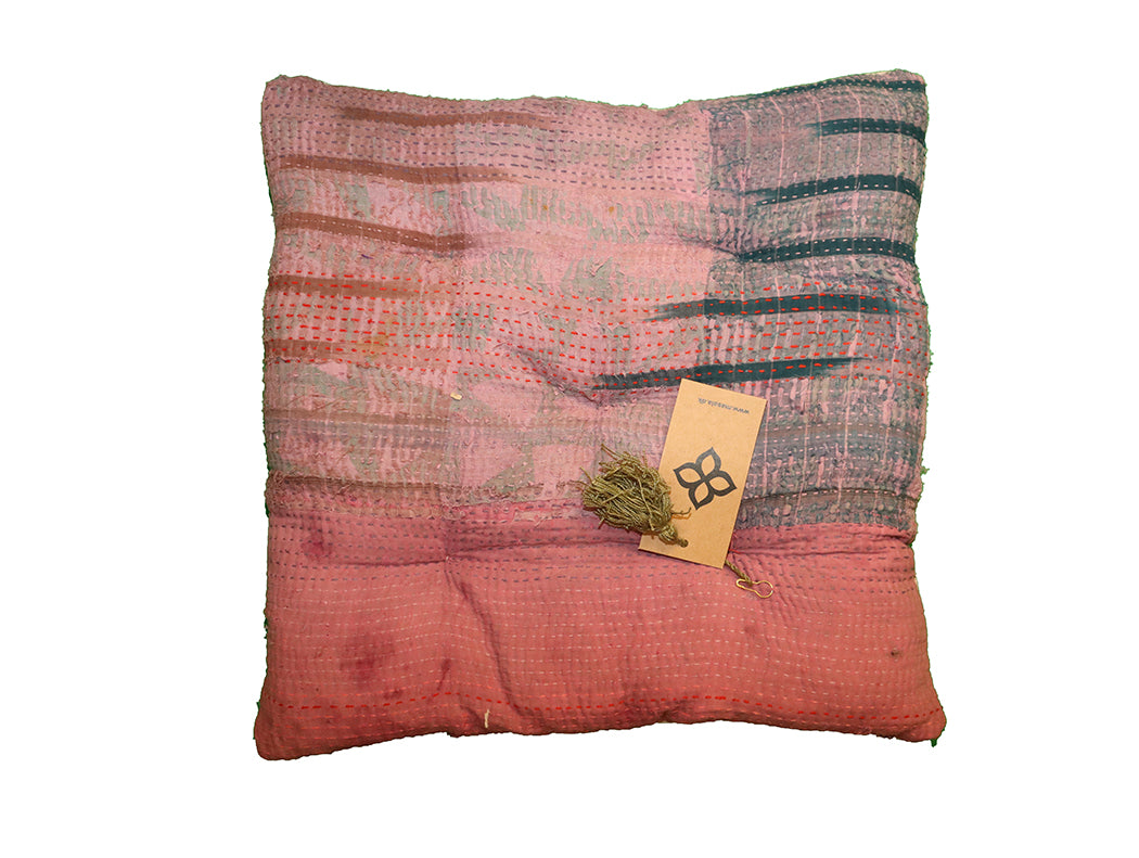 Kantha vintage hynde 40*40 cm bomuld