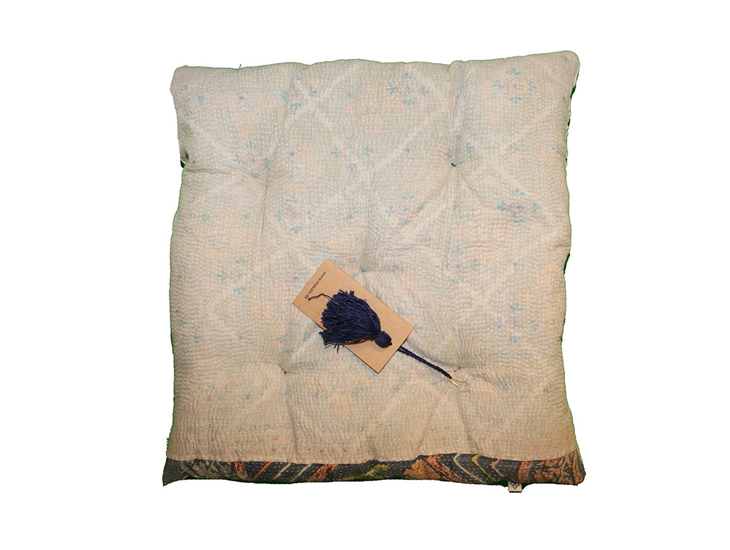 Kantha vintage hynde 40*40 cm bomuld