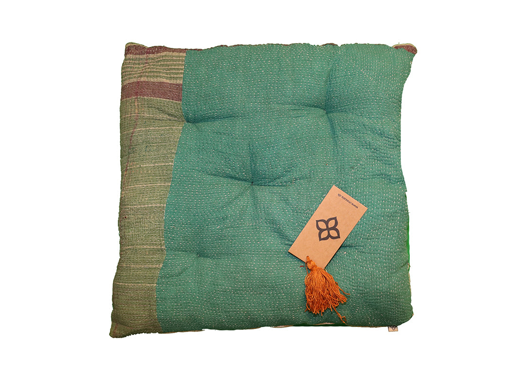 Kantha vintage hynde 40*40 cm bomuld
