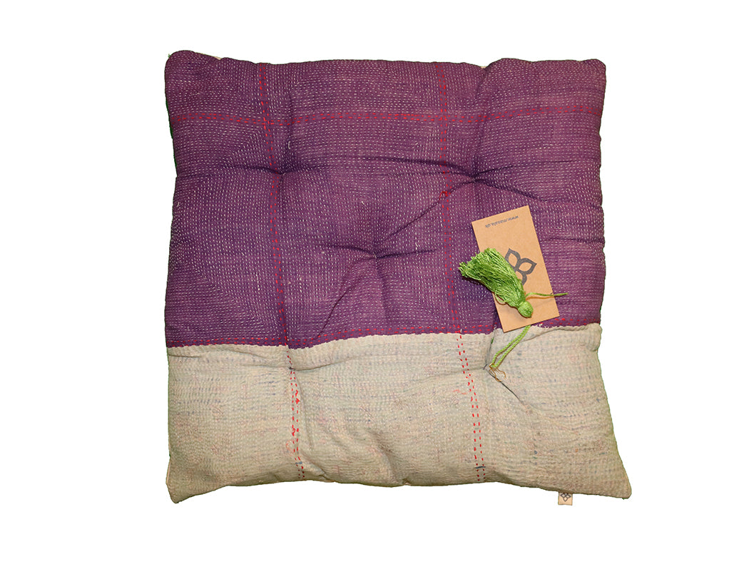 Kantha vintage hynde 40*40 cm bomuld