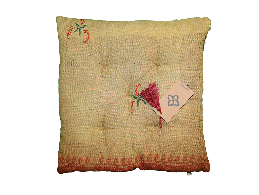 Kantha vintage hynde 40*40 cm bomuld