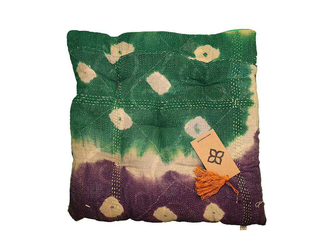 Kantha vintage hynde 40*40 cm bomuld
