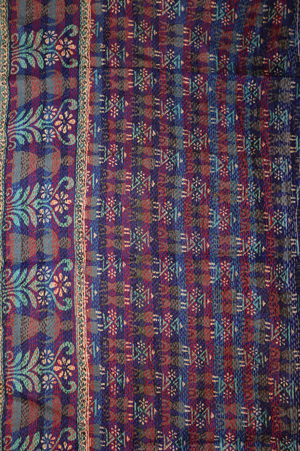 Sari-Kantha-Seidenschal 40*190 cm