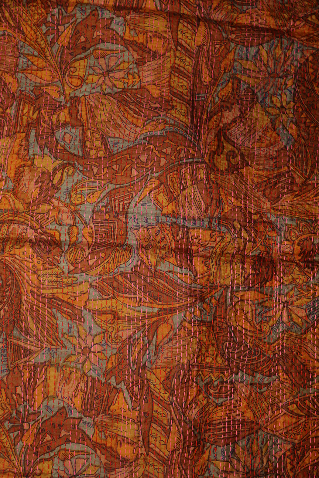 Sari-Kantha-Seidenschal 40*190 cm