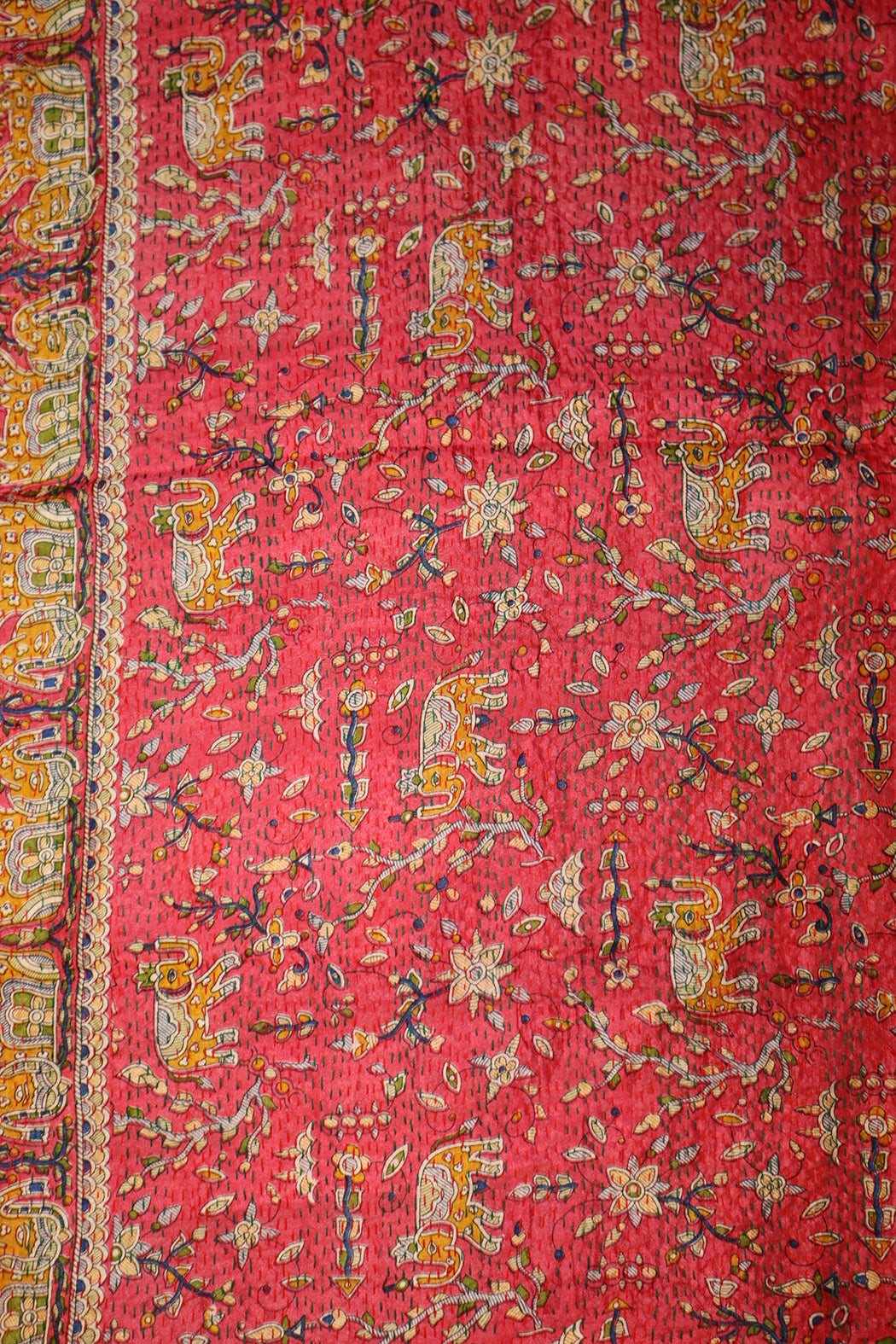 Sari-Kantha-Seidenschal 40*190 cm