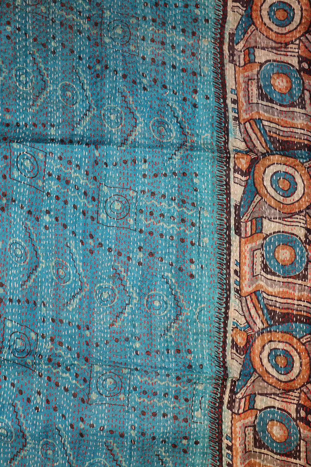Sari-Kantha-Seidenschal 40*190 cm