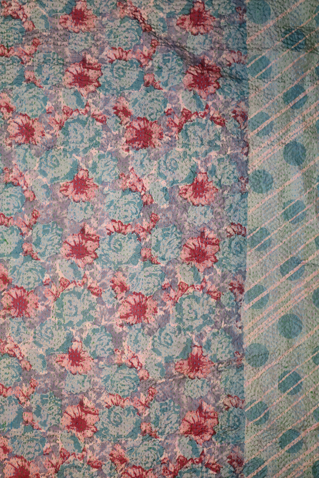 Sari-Kantha-Seidenschal 40*190 cm