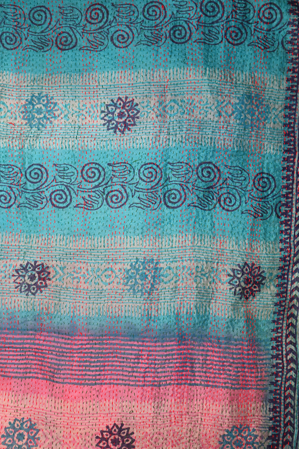 Sari-Kantha-Seidenschal 40*190 cm