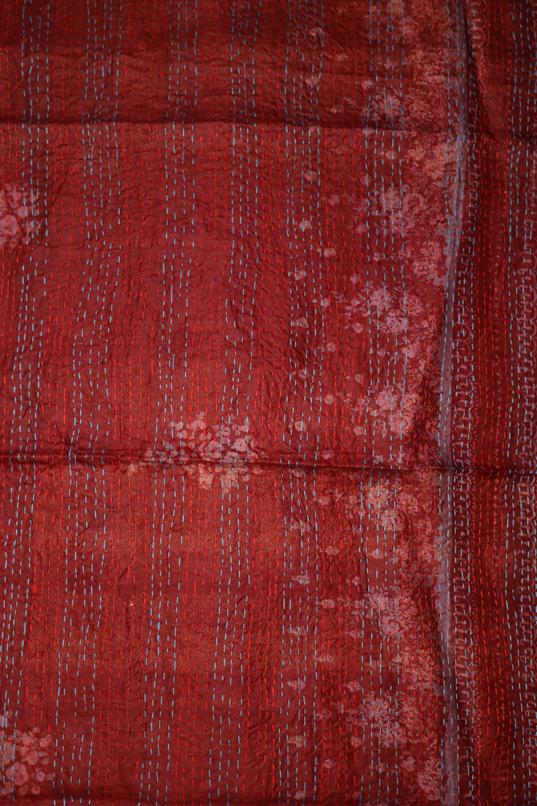 Sari-Kantha-Seidenschal 40*190 cm