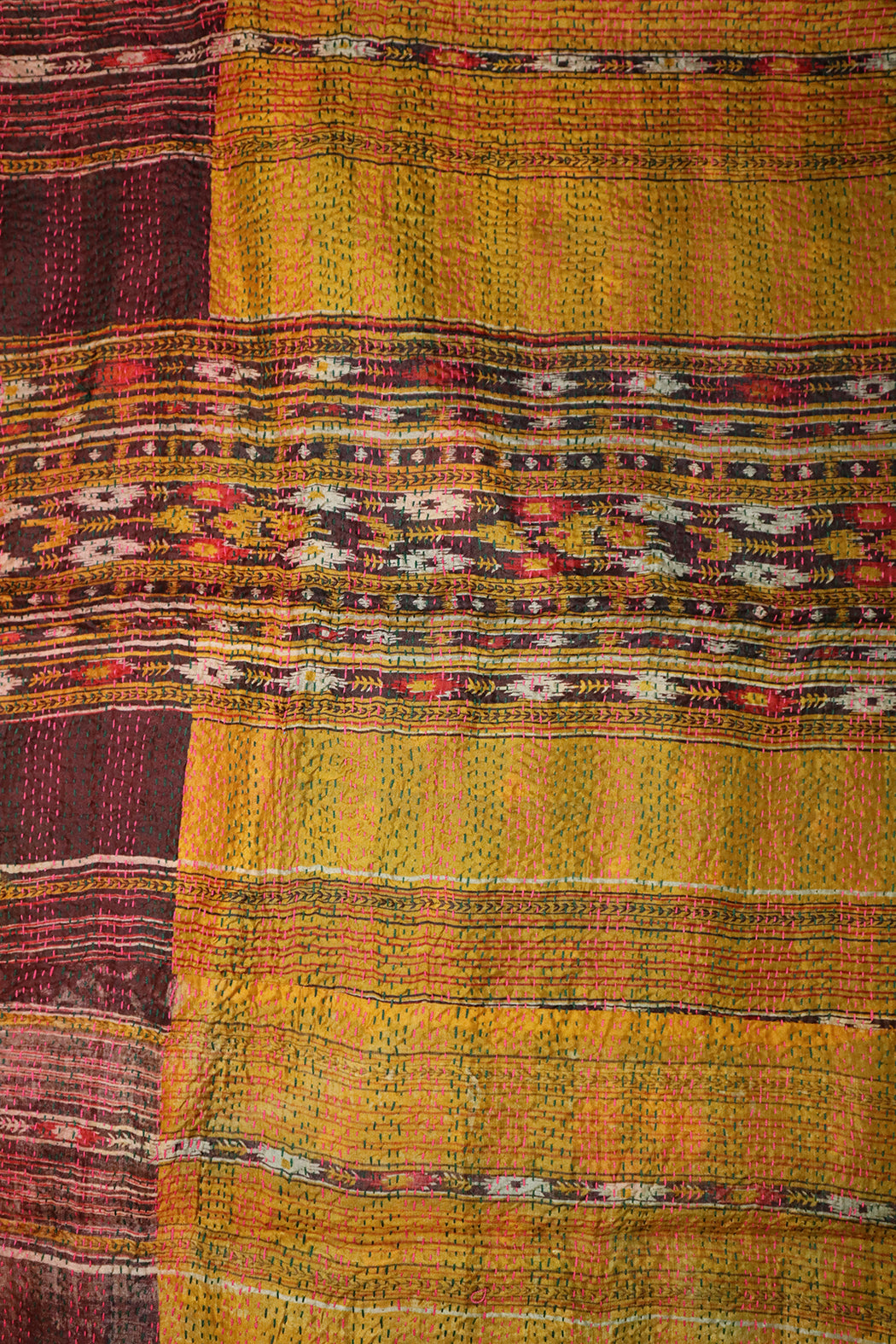 Sari-Kantha-Seidenschal 40*190 cm