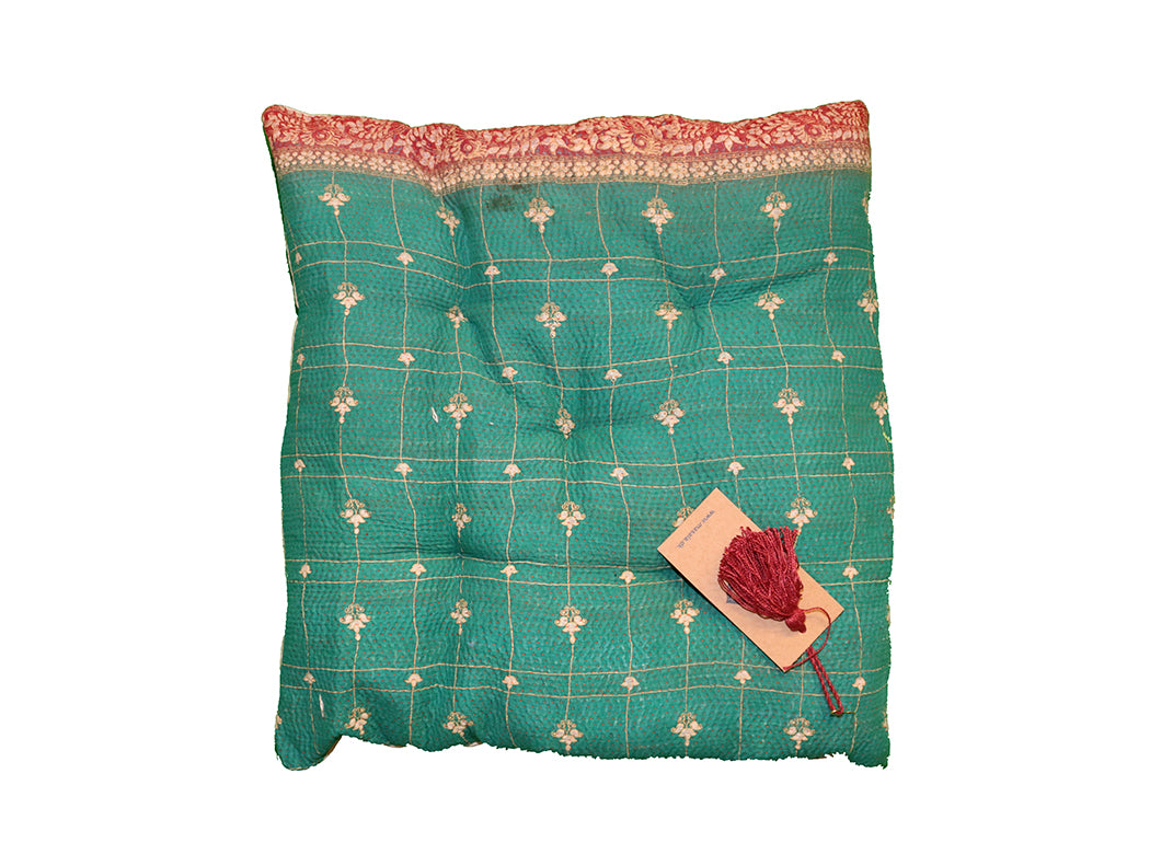 Kantha vintage hynde 40*40 cm bomuld