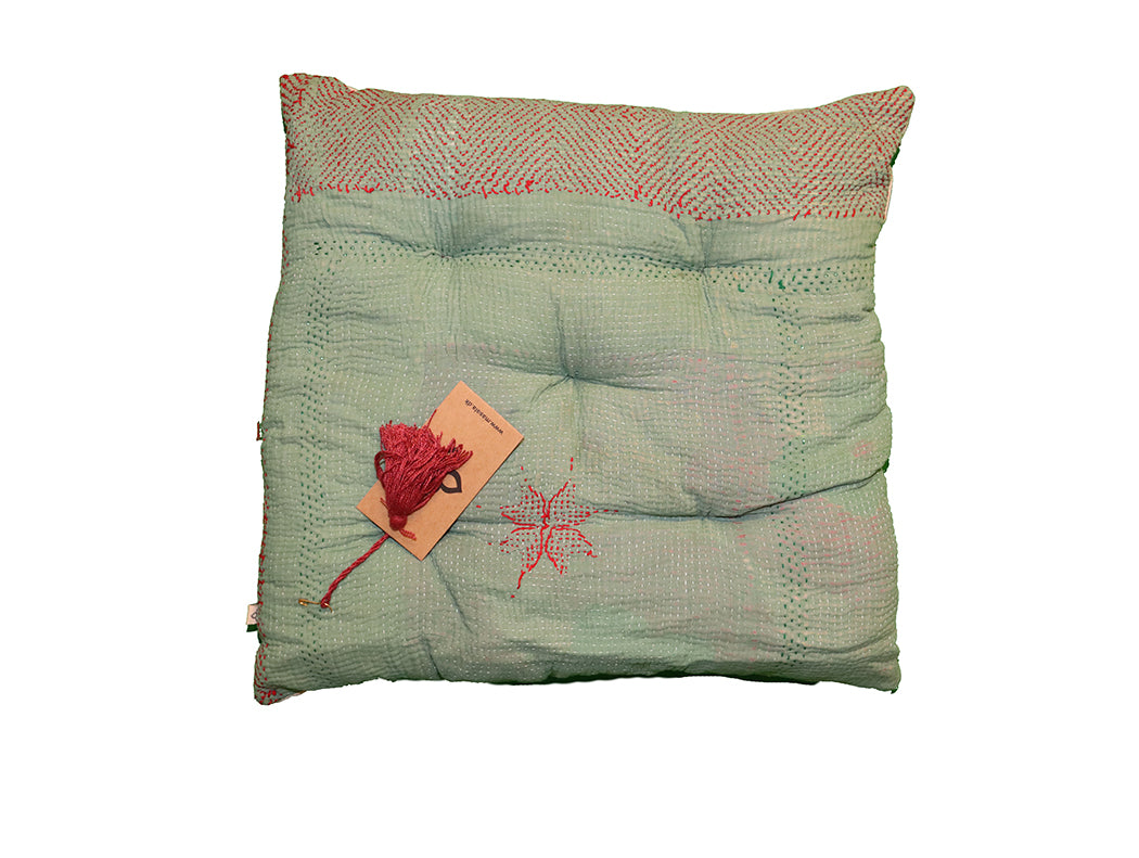 Kantha vintage hynde 40*40 cm bomuld