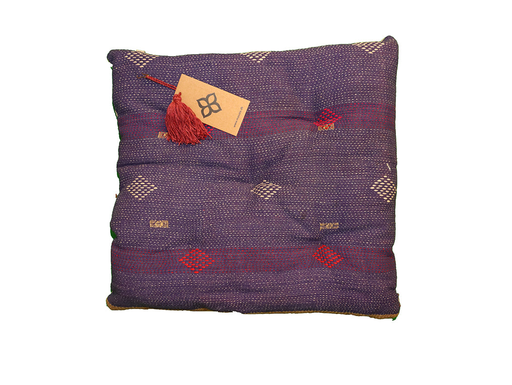 Kantha vintage hynde 40*40 cm bomuld