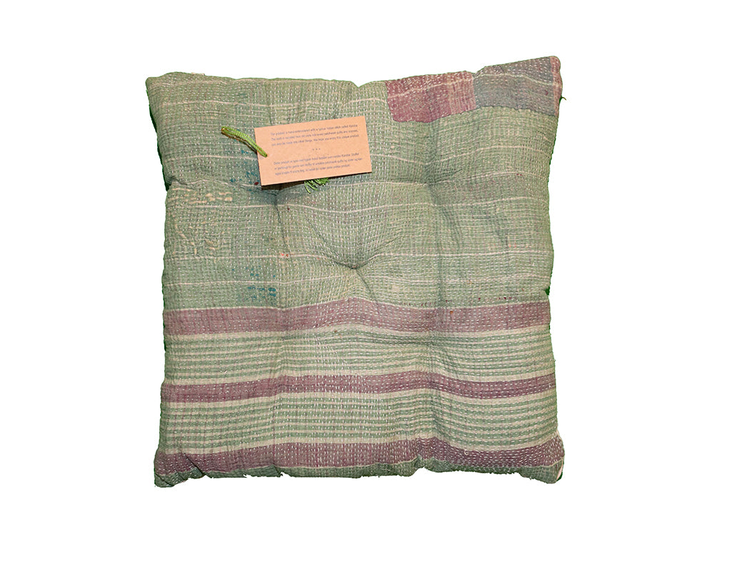 Kantha vintage hynde 40*40 cm bomuld