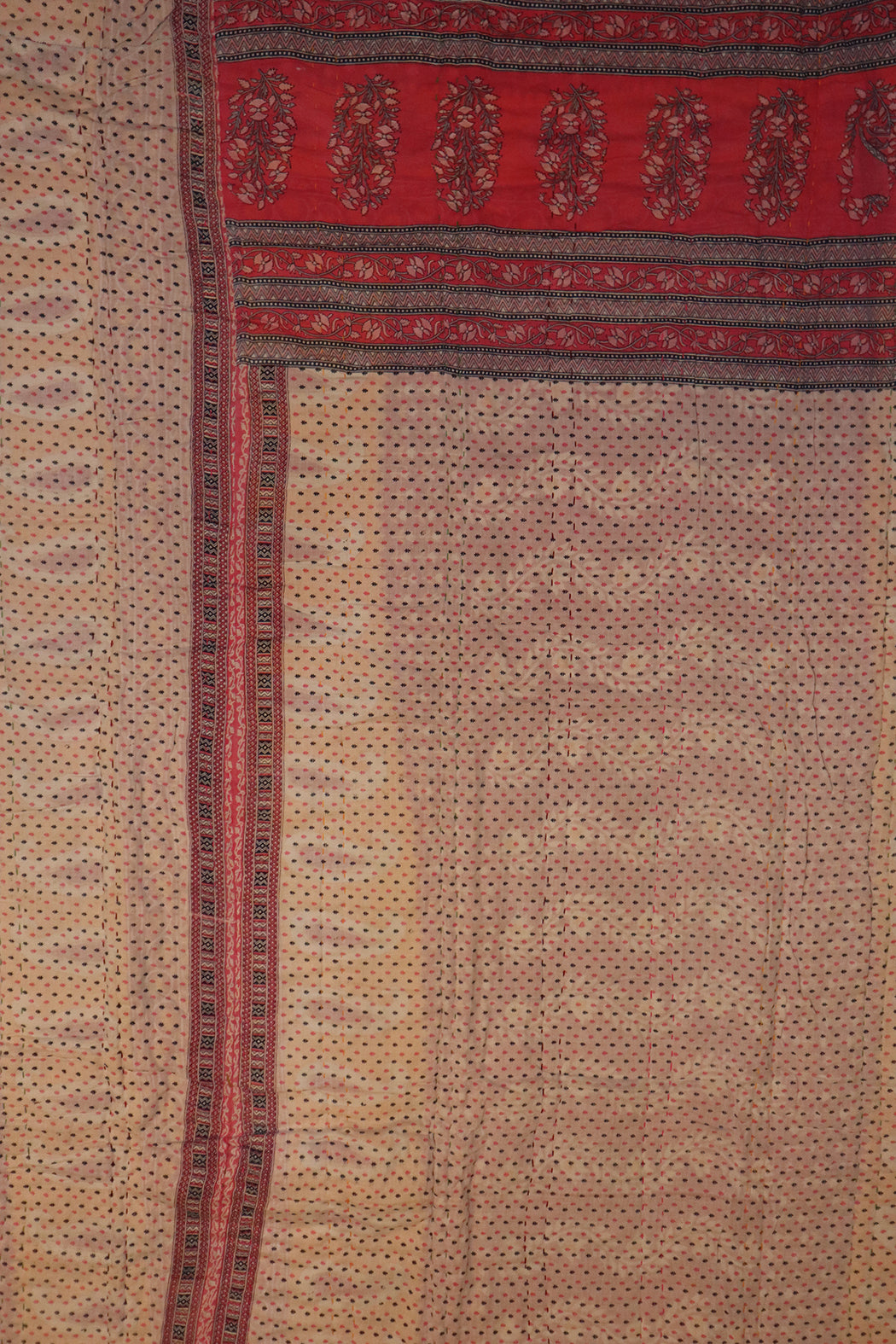 Vintage sari quilt , bomuld 140x200 cm