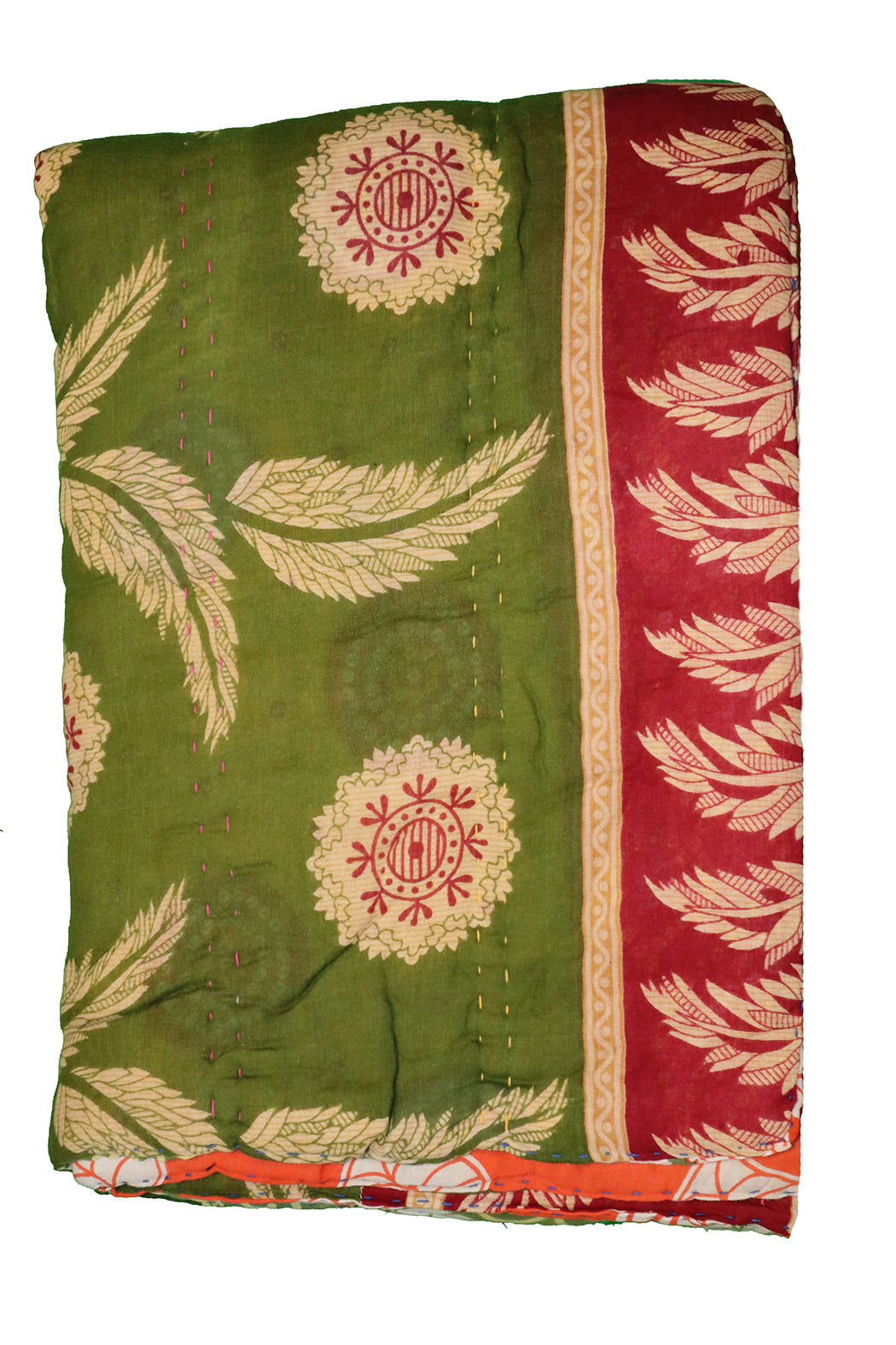 Vintage sari quilt , bomuld 140x200 cm