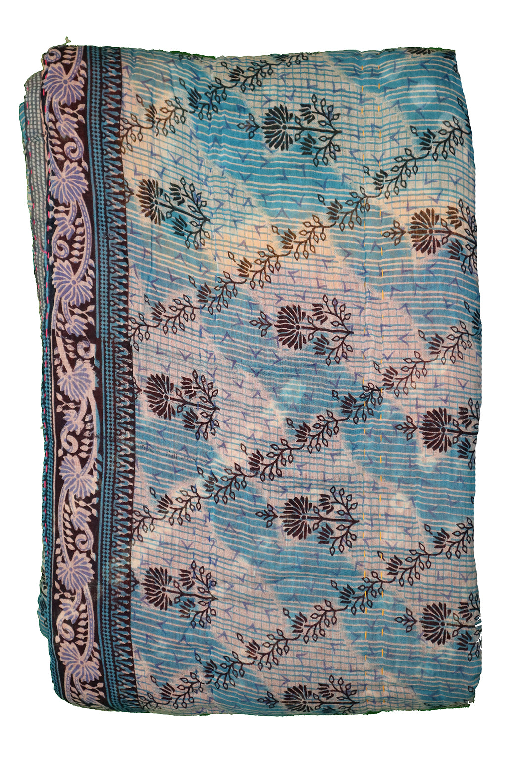 Vintage sari quilt , bomuld 140x200 cm