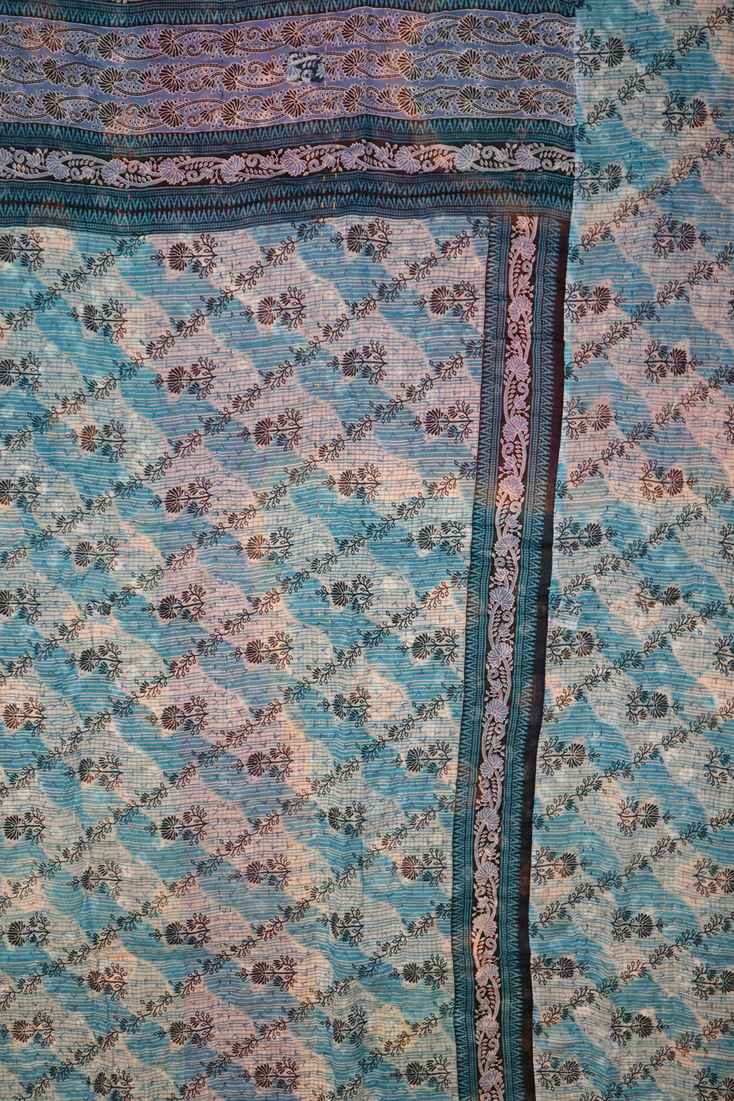 Vintage sari quilt , bomuld 140x200 cm