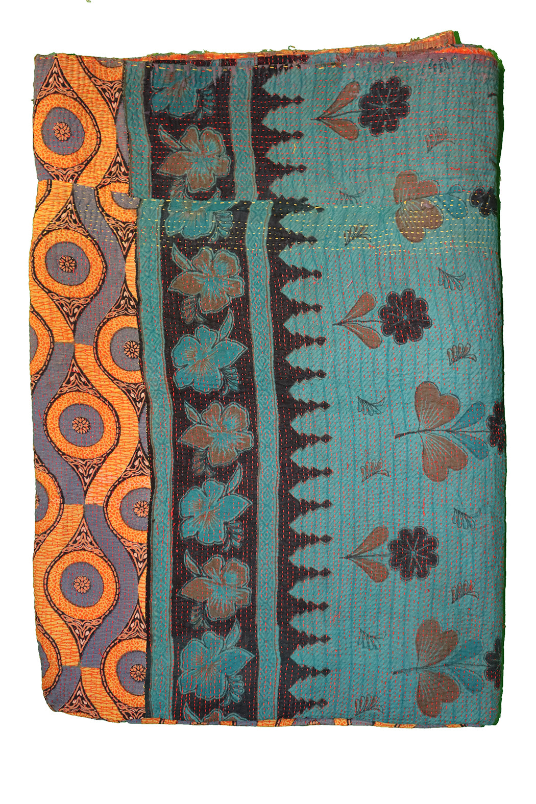 Kantha vintage throw approx 140x210 cm, cotton