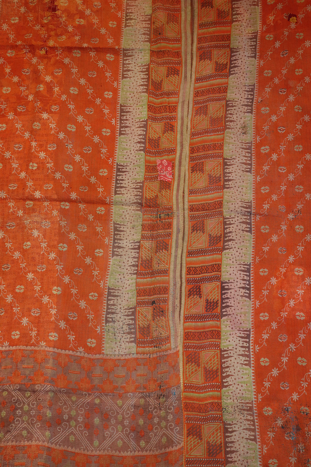 Kantha Vintage Teppich ca. 140x210 cm, Baumwolle